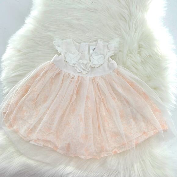 Disney Bambi Dress - White/Peach - 9-12 Months - Picture 1 of 7